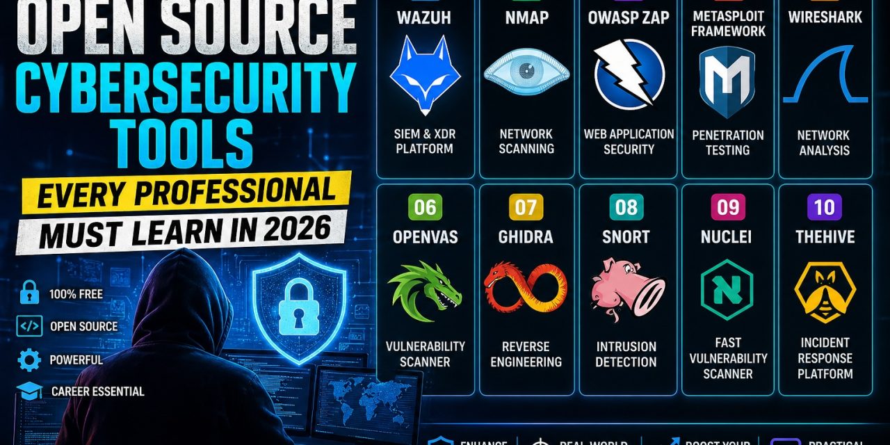 Top 10 Free Open Source Cybersecurity Tools Every Professional Must Learn (2026 Guide)